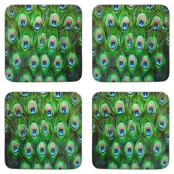 Bases para Copos Pavão (Conjunto de 4)