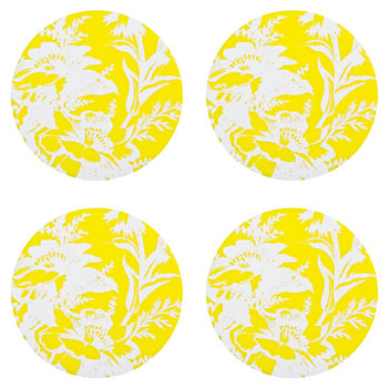 Bases para Copos Amarelo (Pack de 4)