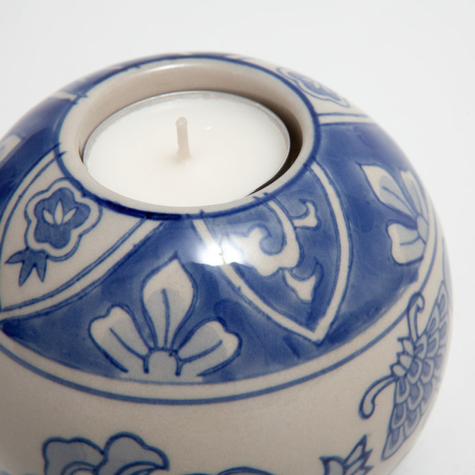 PORTA-VELAS DESENHO AZUL