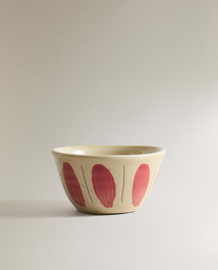 EARTHENWARE MINI BOWL WITH CIRCLES