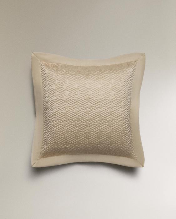 GEOMETRIC SATIN CUSHION COVER