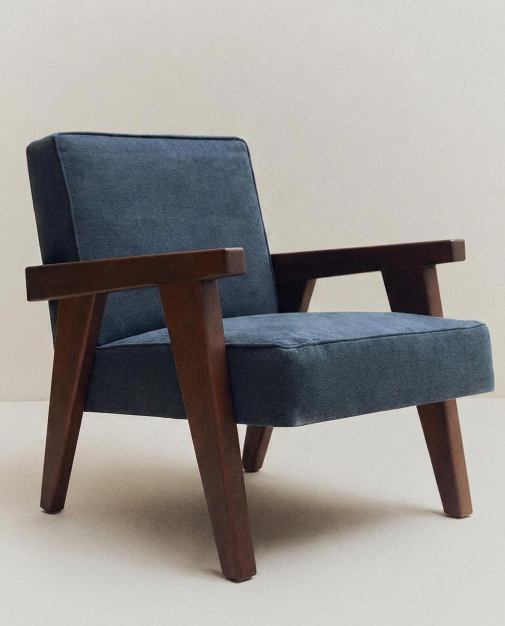 FAUTEUIL EN NOYER ET LIN ZARA HOME BY BLASCO