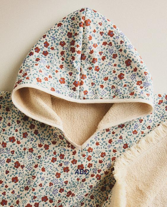PONCHO PLAYA INFANTIL FLOR