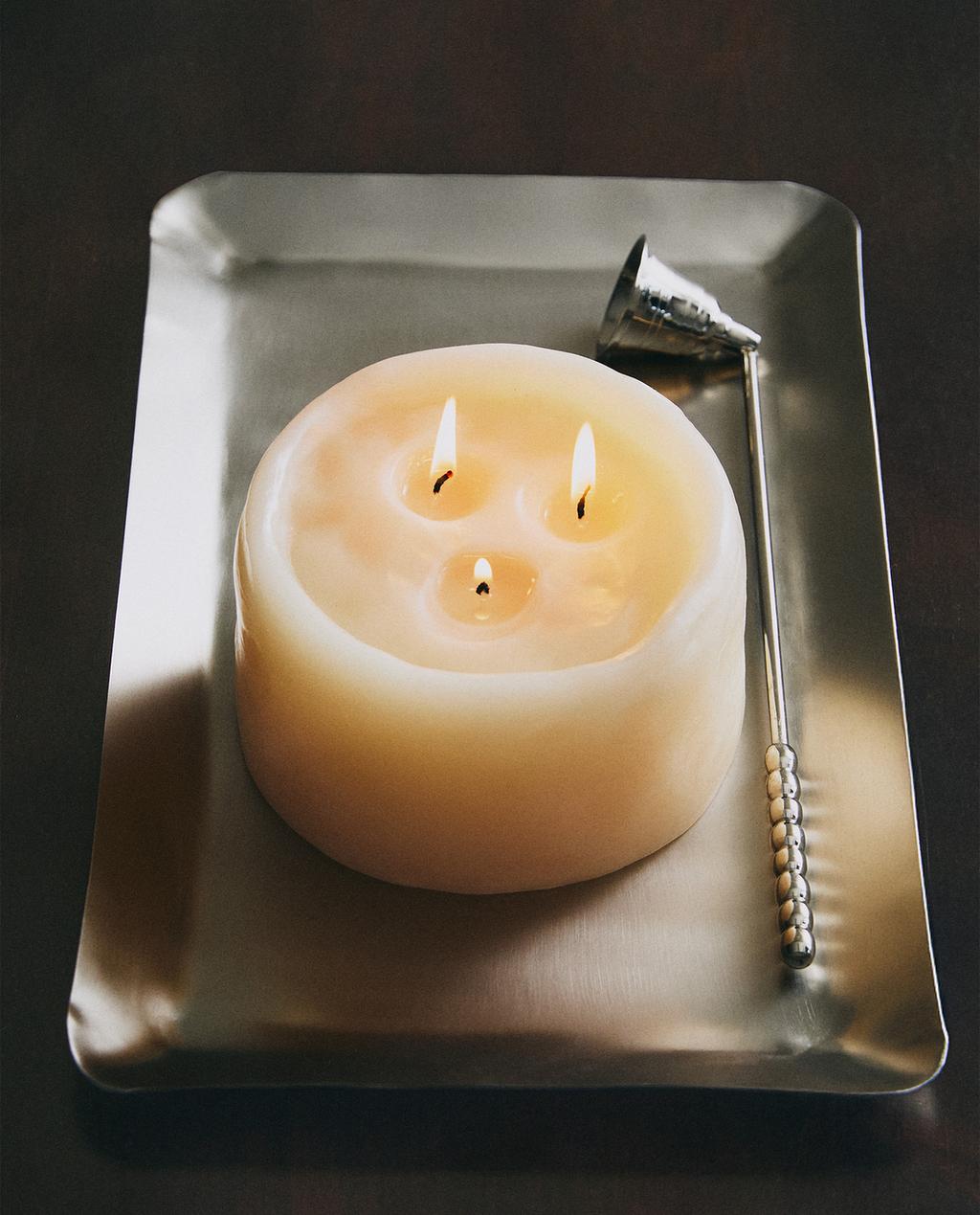 DECORATIVE BEIGE CANDLE
