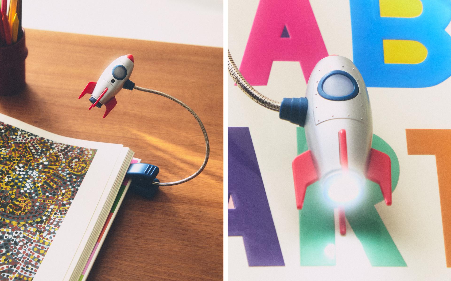 CHILDREN'S ROCKET READING LAMP
