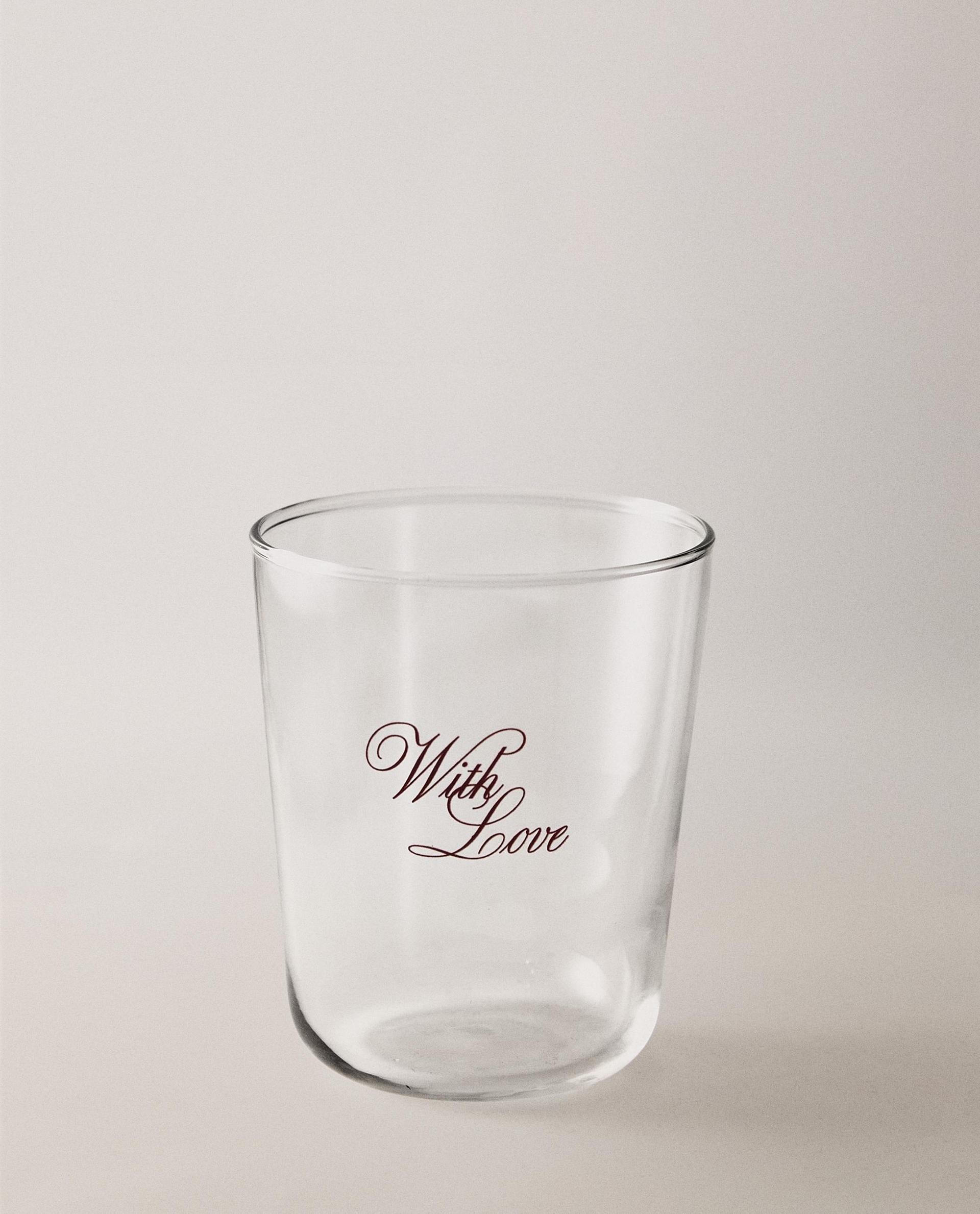 COPO DE VIDRO "WITH LOVE"