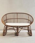 RATTAN COUCH AND CUSHION