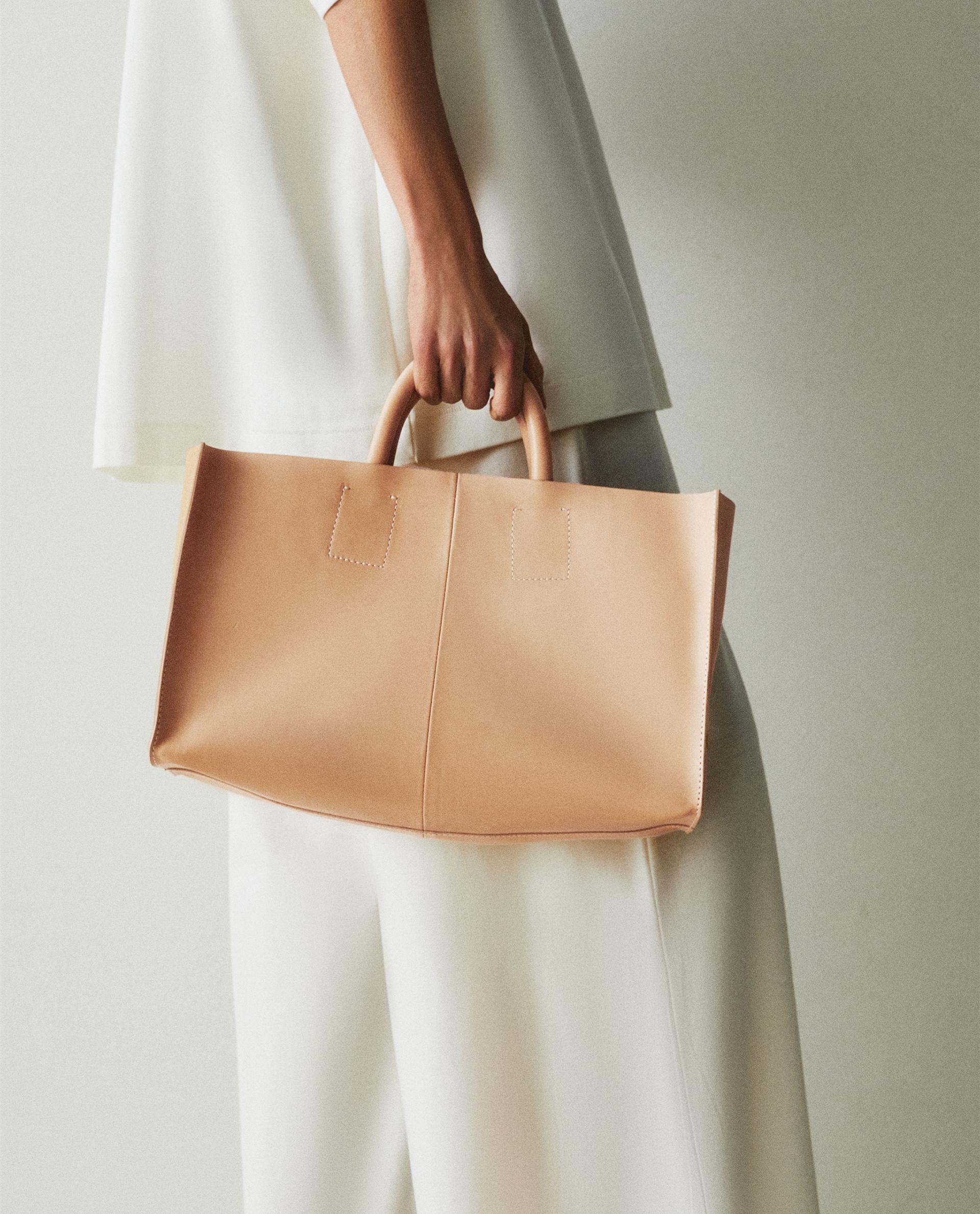 Zara Shopper Bag Zara Brown Tote Bag Shopper Bag Tote Bag Zara