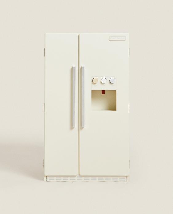 KIDS' WOODEN DOUBLE DOOR FRIDGE TOY