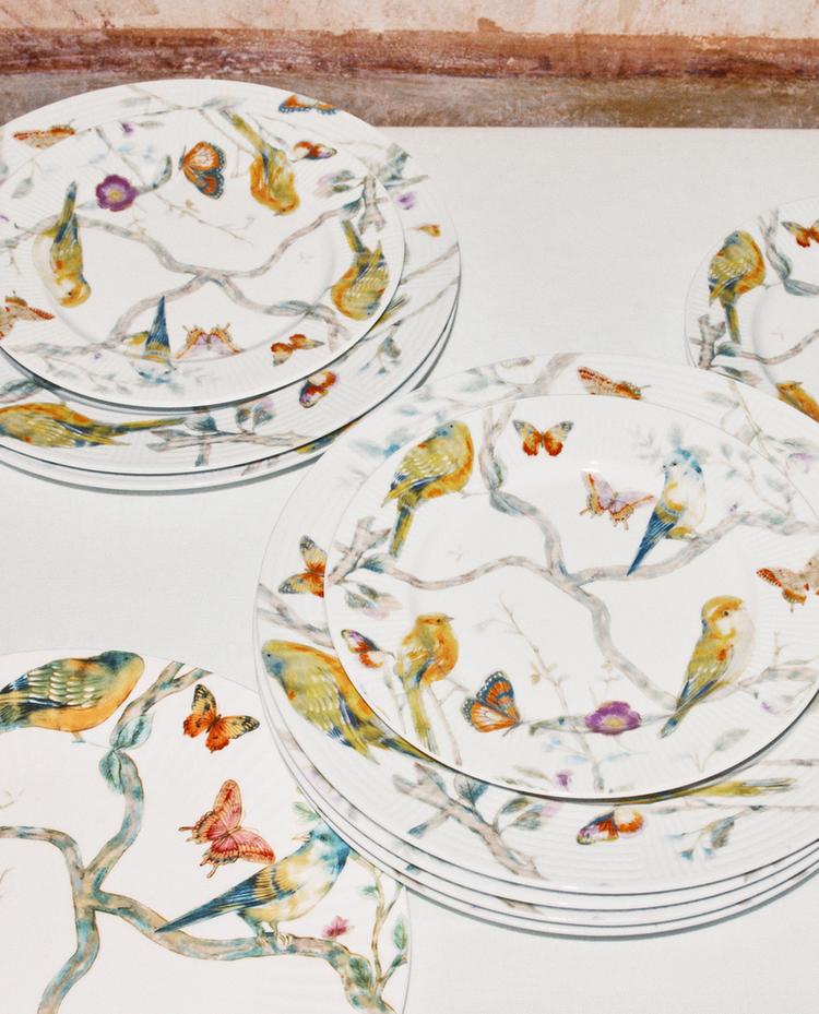 VAISSELLE PORCELAINE BRANCHES ET OISEAUX I MARISA BERENSON