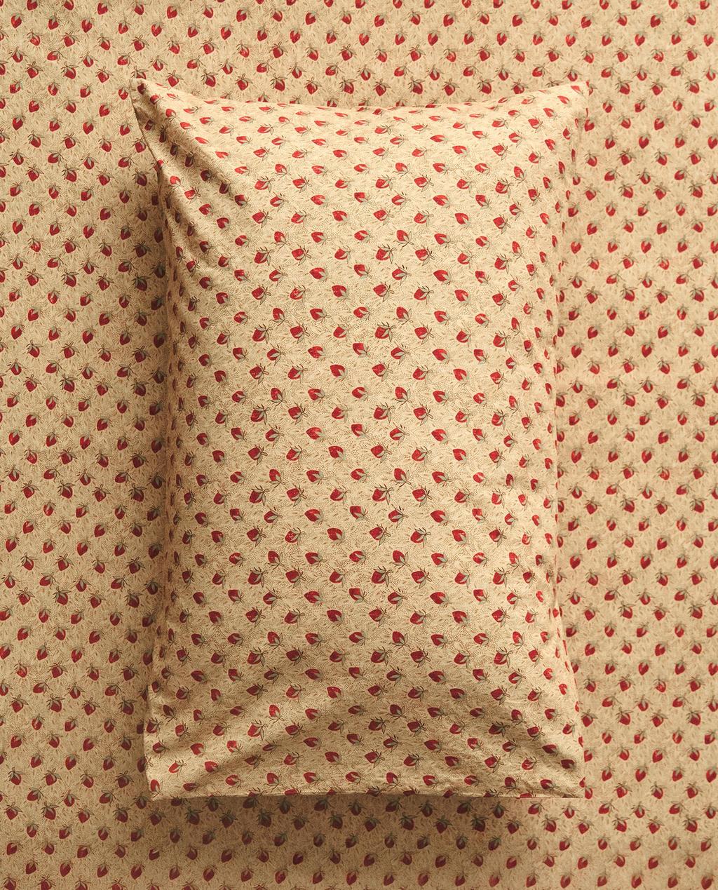 STRAWBERRY PERCALE PILLOWCASE | KATHARINE POLE