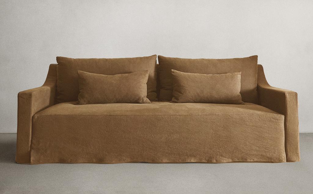 SOFA WITH REMOVABLE WASHED LINEN COVER