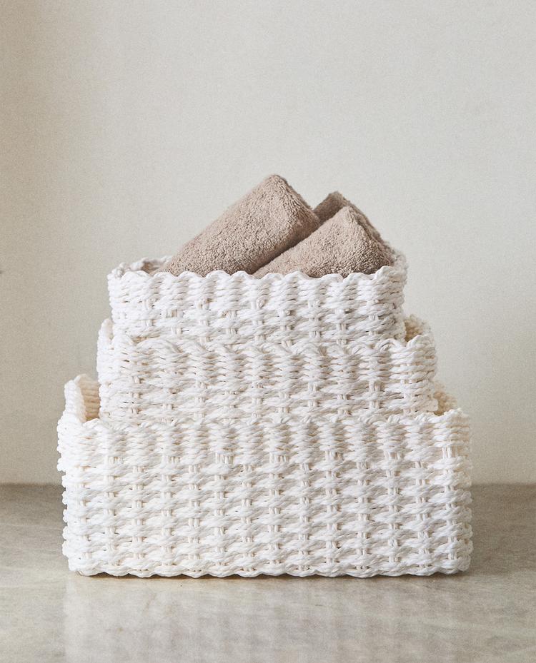 CESTA TRENZADA PAPEL