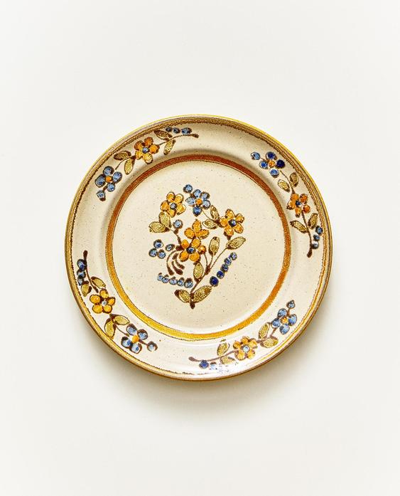 FLORAL TERRACOTTA SIDE PLATE