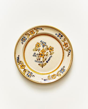 FLORAL TERRACOTTA SIDE PLATE