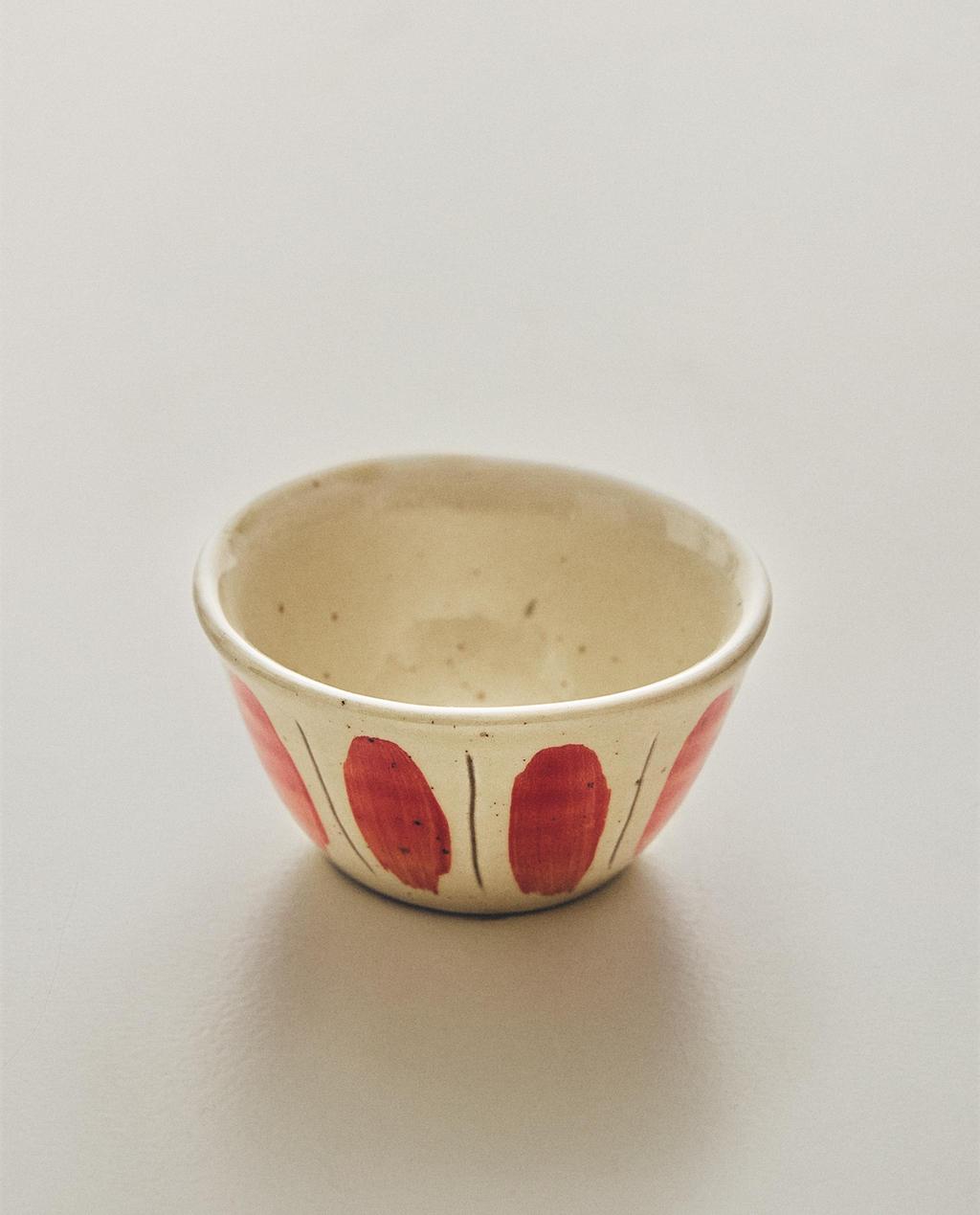 EARTHENWARE MINI BOWL WITH CIRCLES