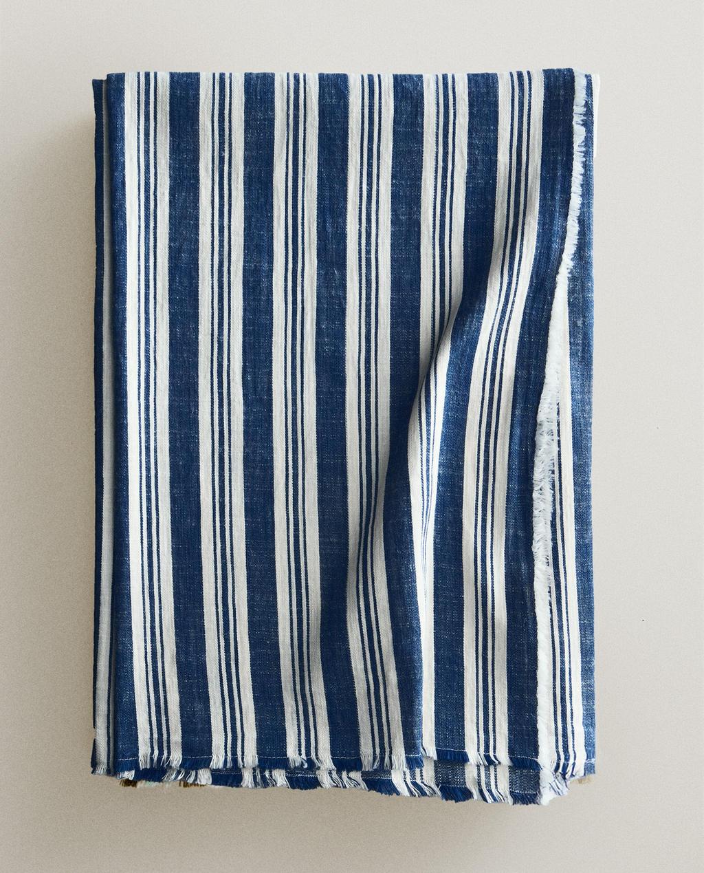 STRIPED COTTON THROW