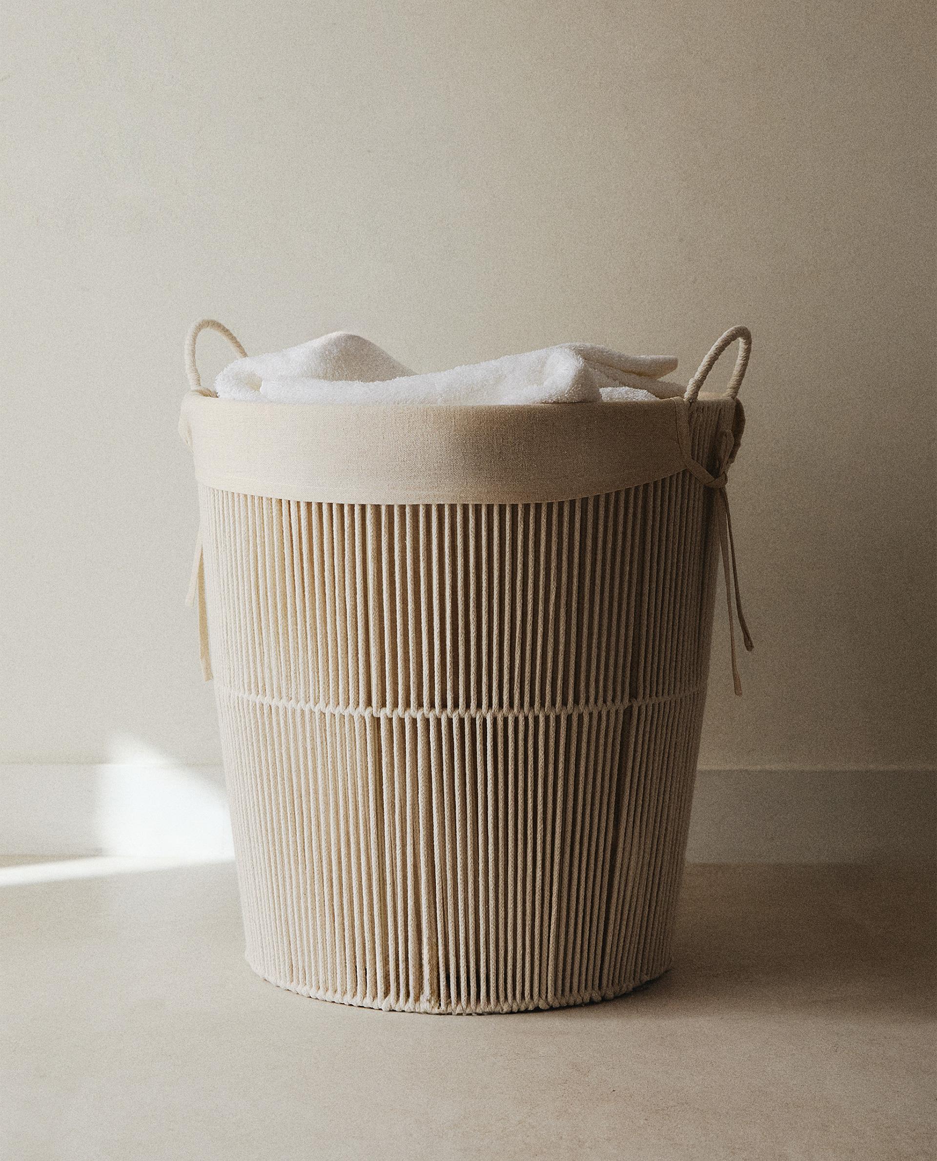COTTON LAUNDRY BASKET
