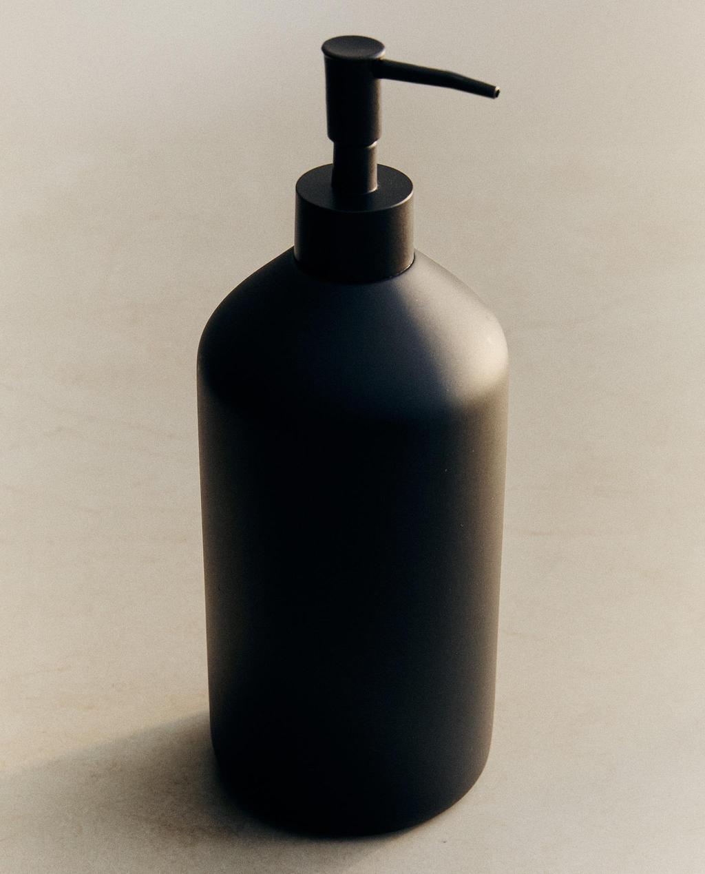 BLACK RESIN SOAP DISPENSER