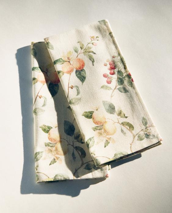 TOVAGLIOLI STAMPA BOTANICA (SET DA 2)