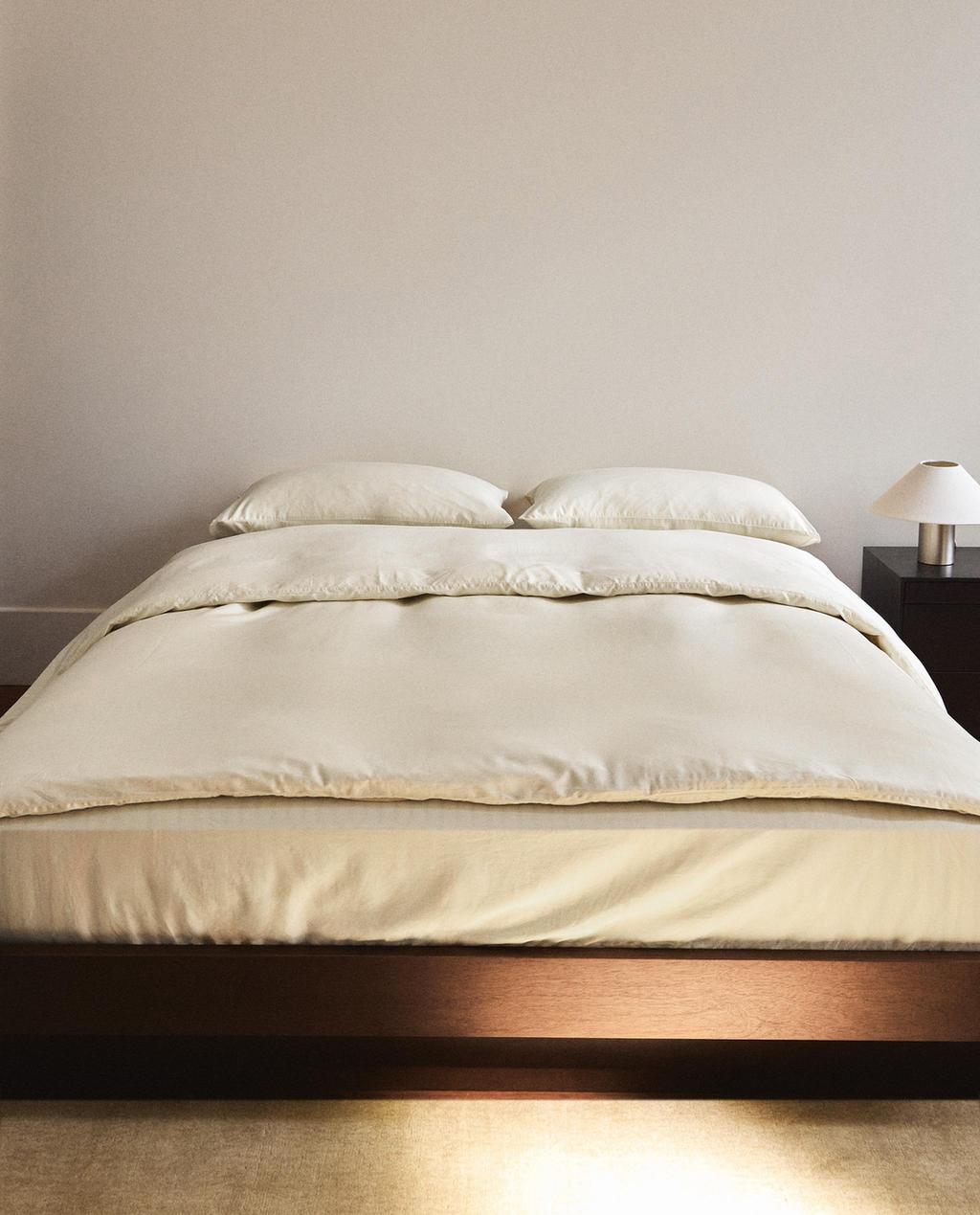 FADED-EFFECT SATEEN DUVET COVER (300 THREAD COUNT)