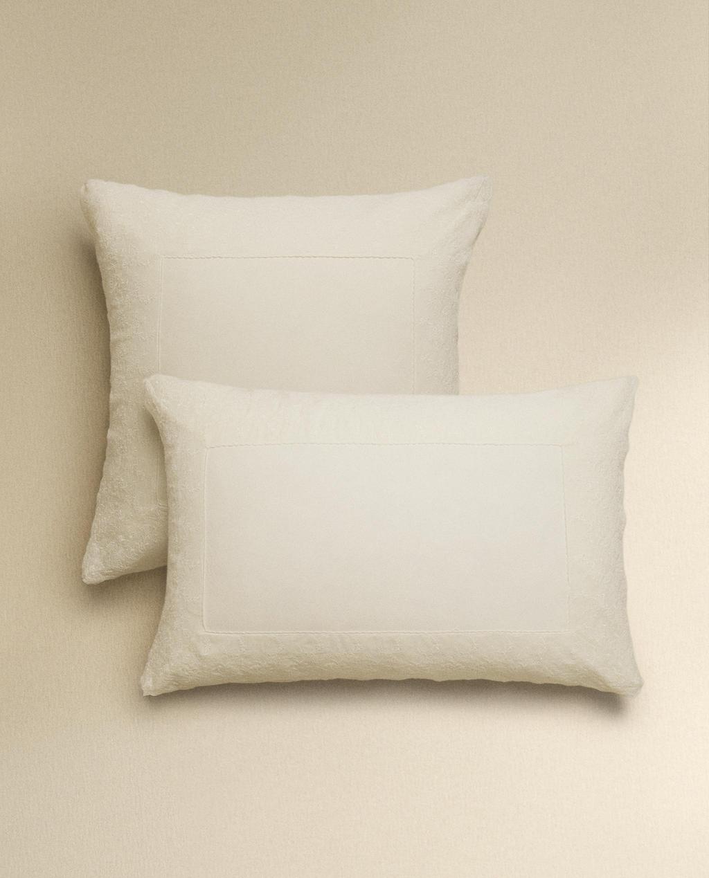FUNDA ALMOHADA ALGODÓN PERCAL BORDADO (200 HILOS)