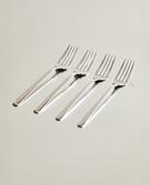 LOT DE 4 FOURCHETTES EN ACIER BRILLANT