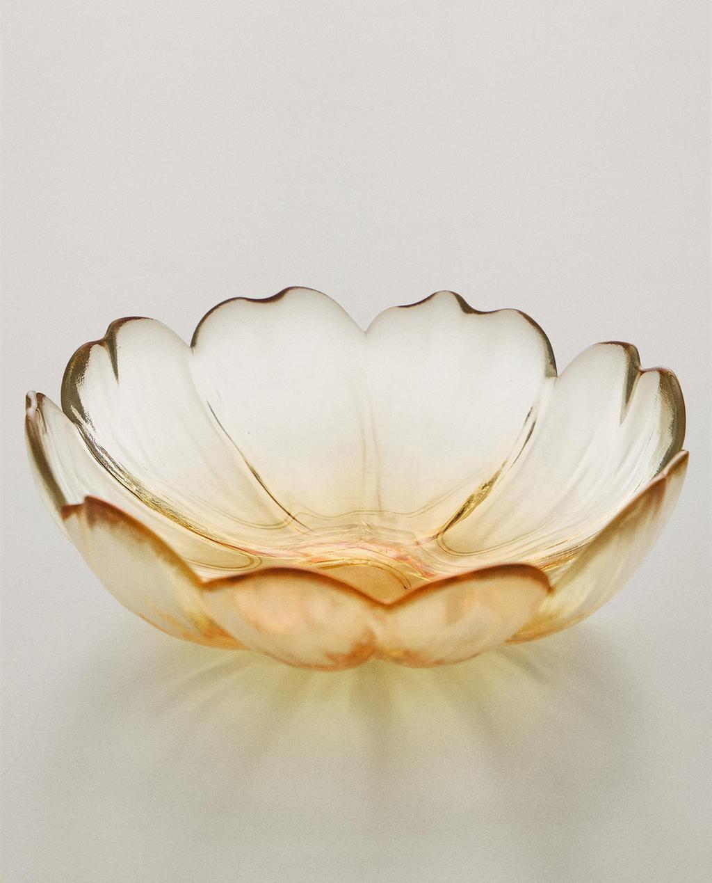 FLORAL GLASS BOWL