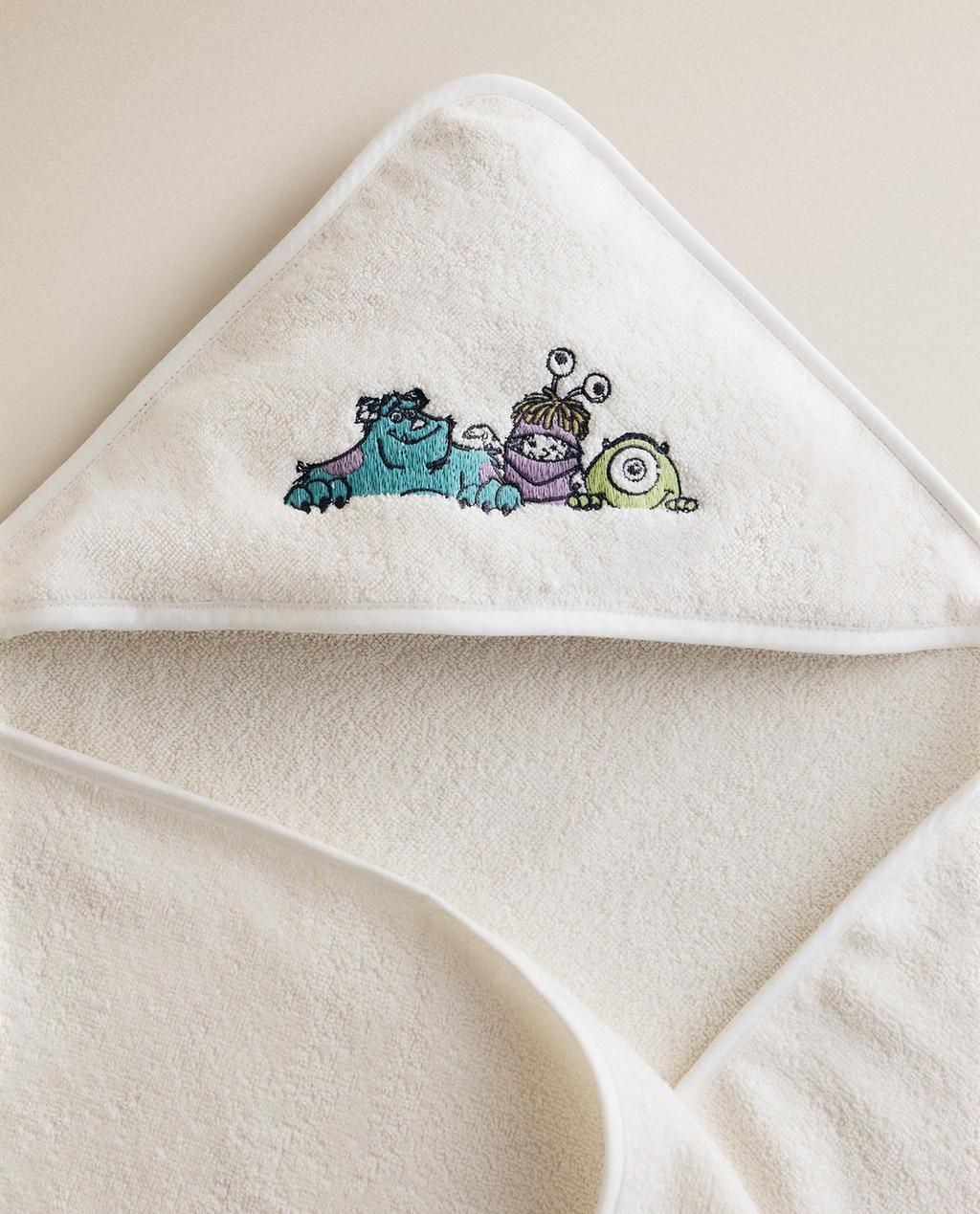 SORTIE DE BAIN À CAPUCHE BÉBÉ MONSTRES & CIE