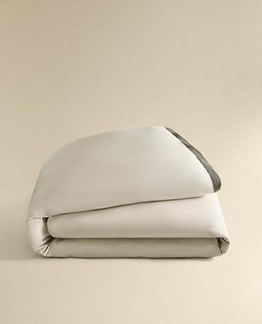 EMBROIDERED SATEEN DUVET COVER (300 THREAD COUNT)