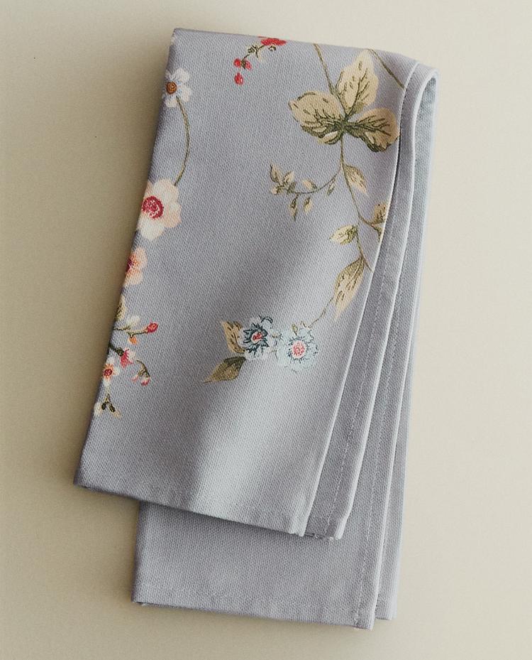 LOT DE SERVIETTES DE TABLE IMPRIMÉ FLEUR IMPRIMÉ (LOT DE 2)