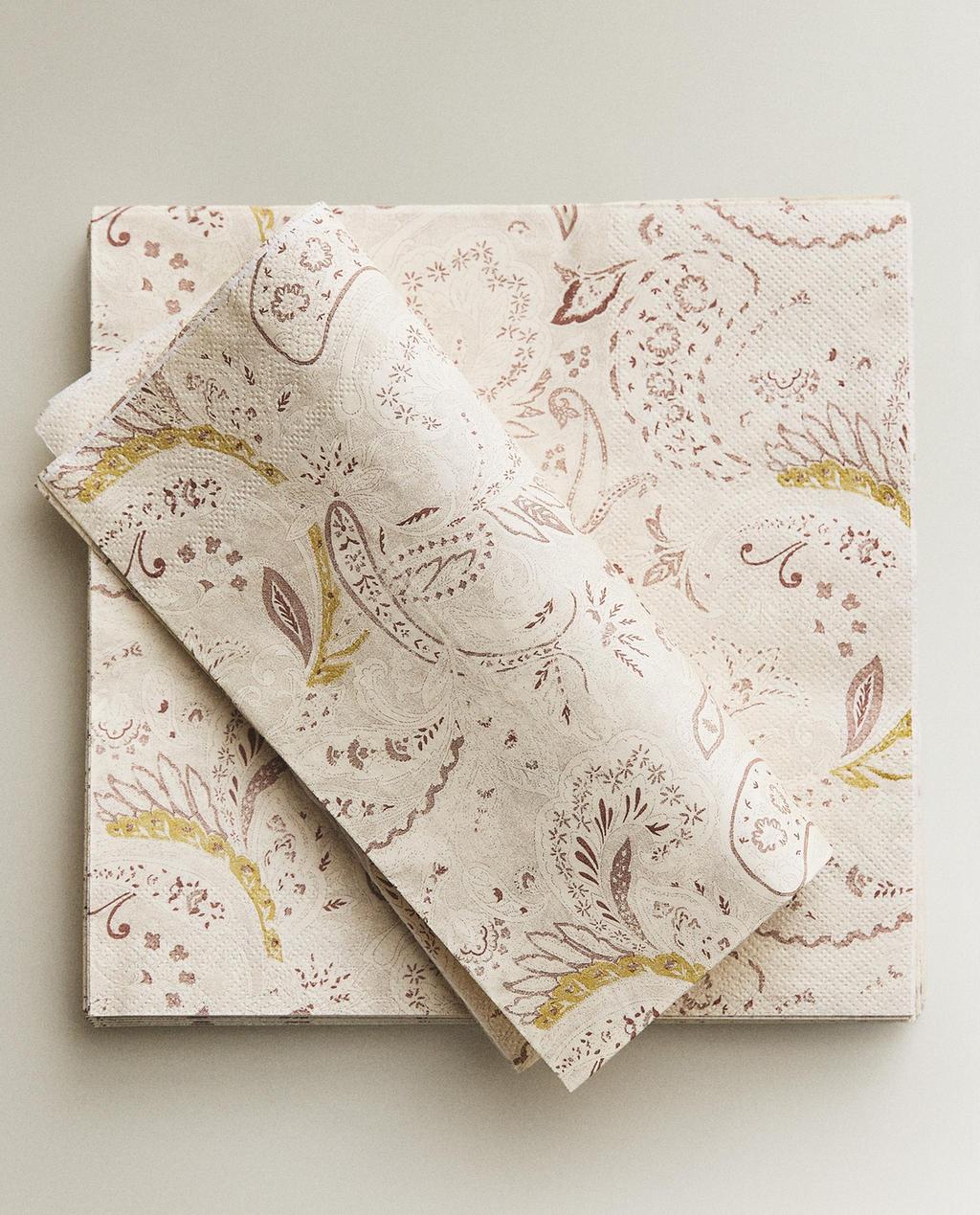 PAISLEY PAPER NAPKIN PACK (PACK OF 20)