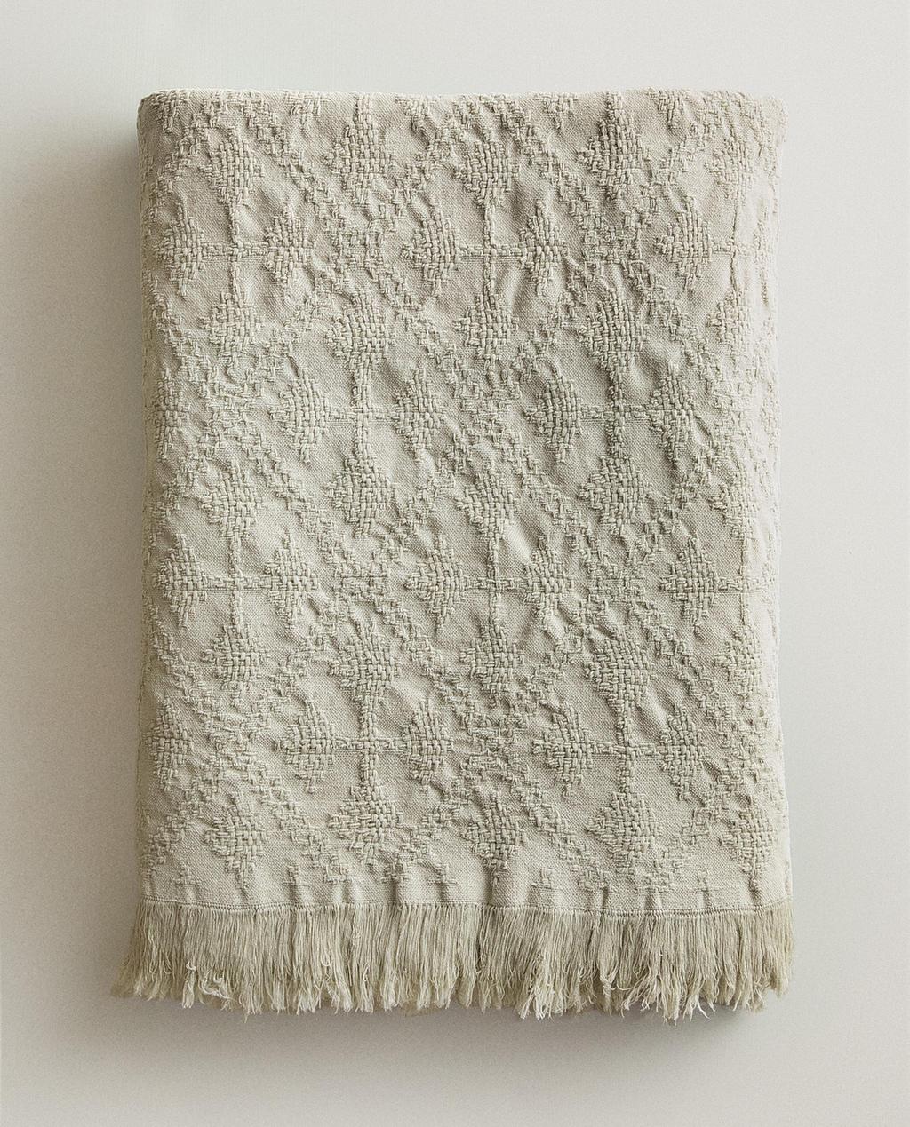 MANTA JACQUARD COM LOSANGOS