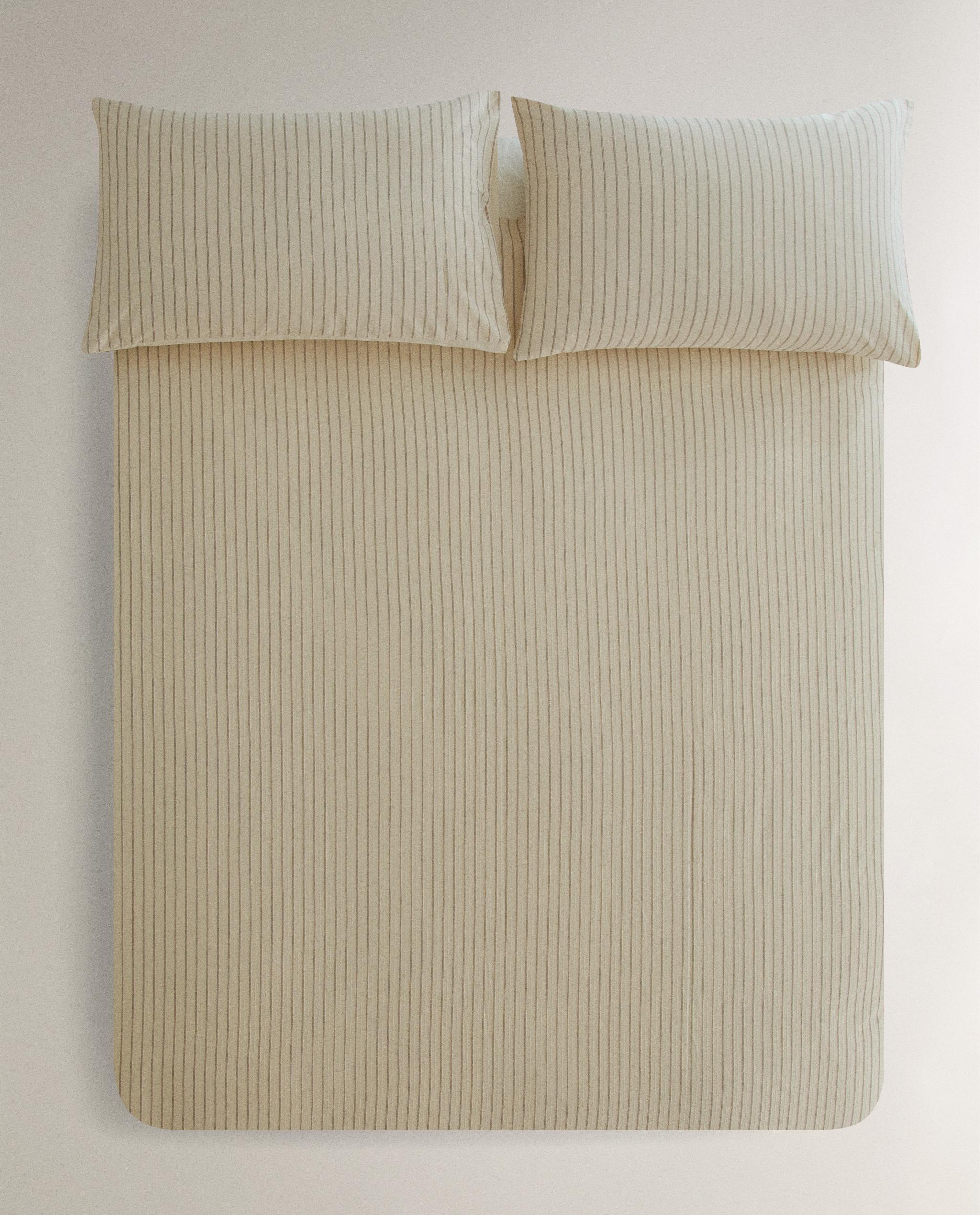 クリンクルコットンストライプ掛け布団カバー | Zara Home 日本/Japan