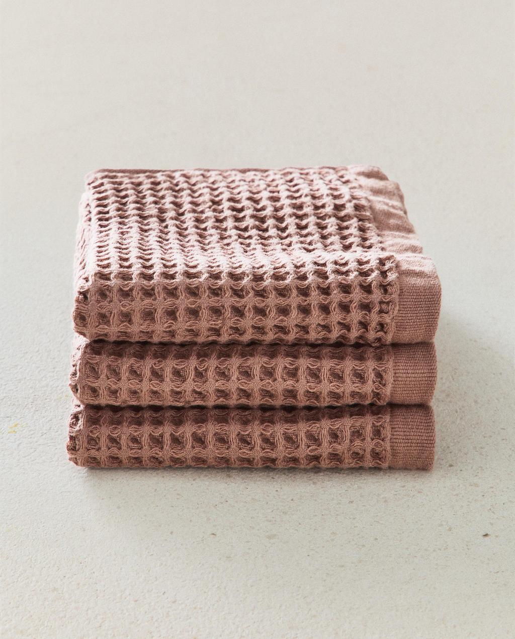 WAFFLE COTTON HAND TOWEL (PACK OF 3)