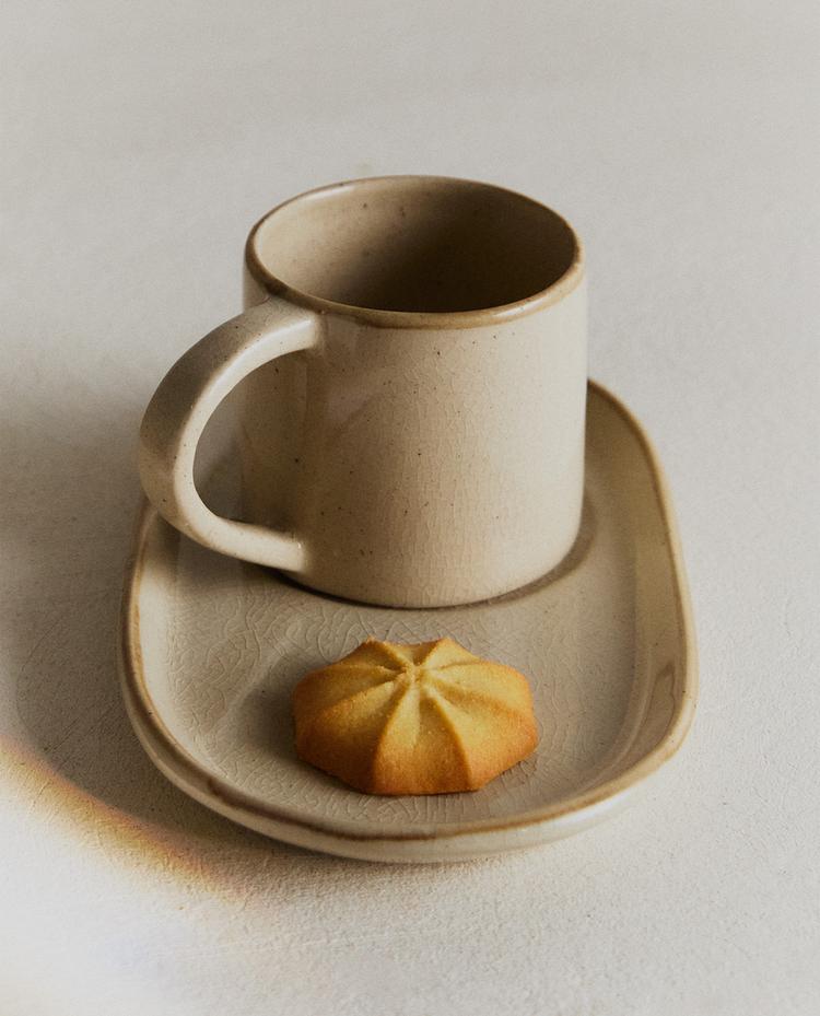 SET TAZZA VASSOIO GRÈS