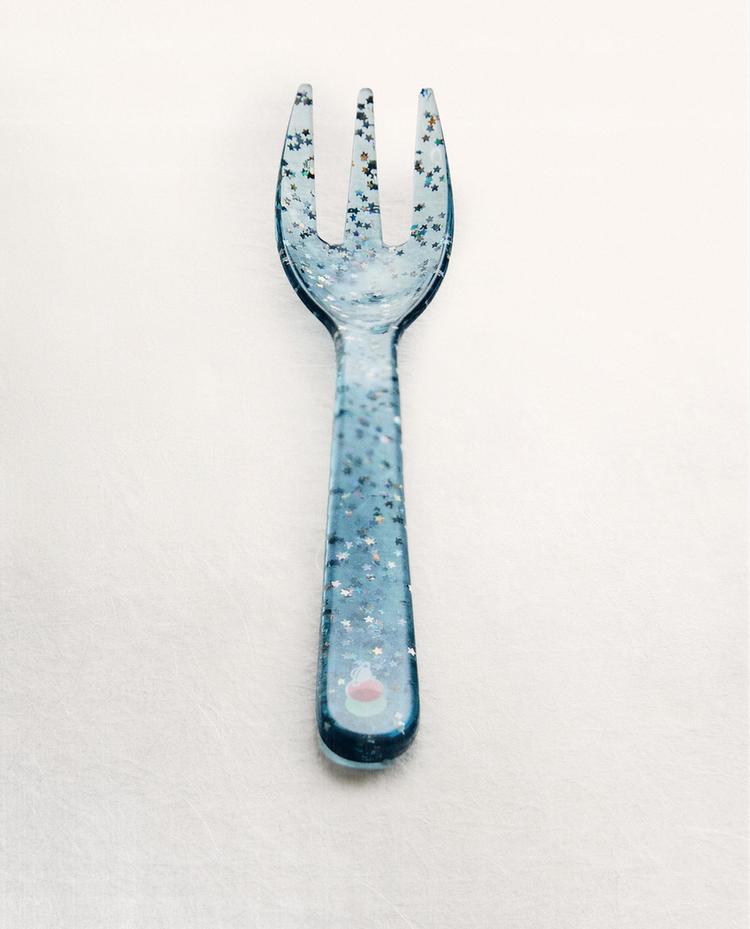 CHILDREN'S GLITTER TRITAN™ FORK WITH STARS