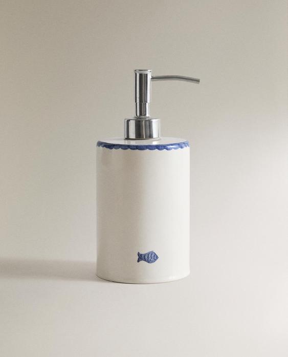 DISPENSADOR XABÓN CERÁMICA PEIXE