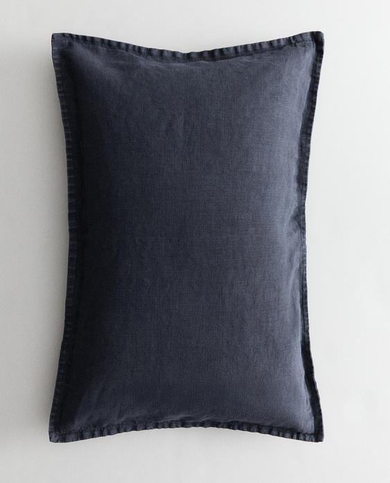 FADED LINEN THROW PILLOW COVER