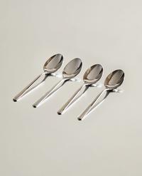 LOT CUILLÈRES À DESSERT ACIER BRILLANT (LOT DE 4)