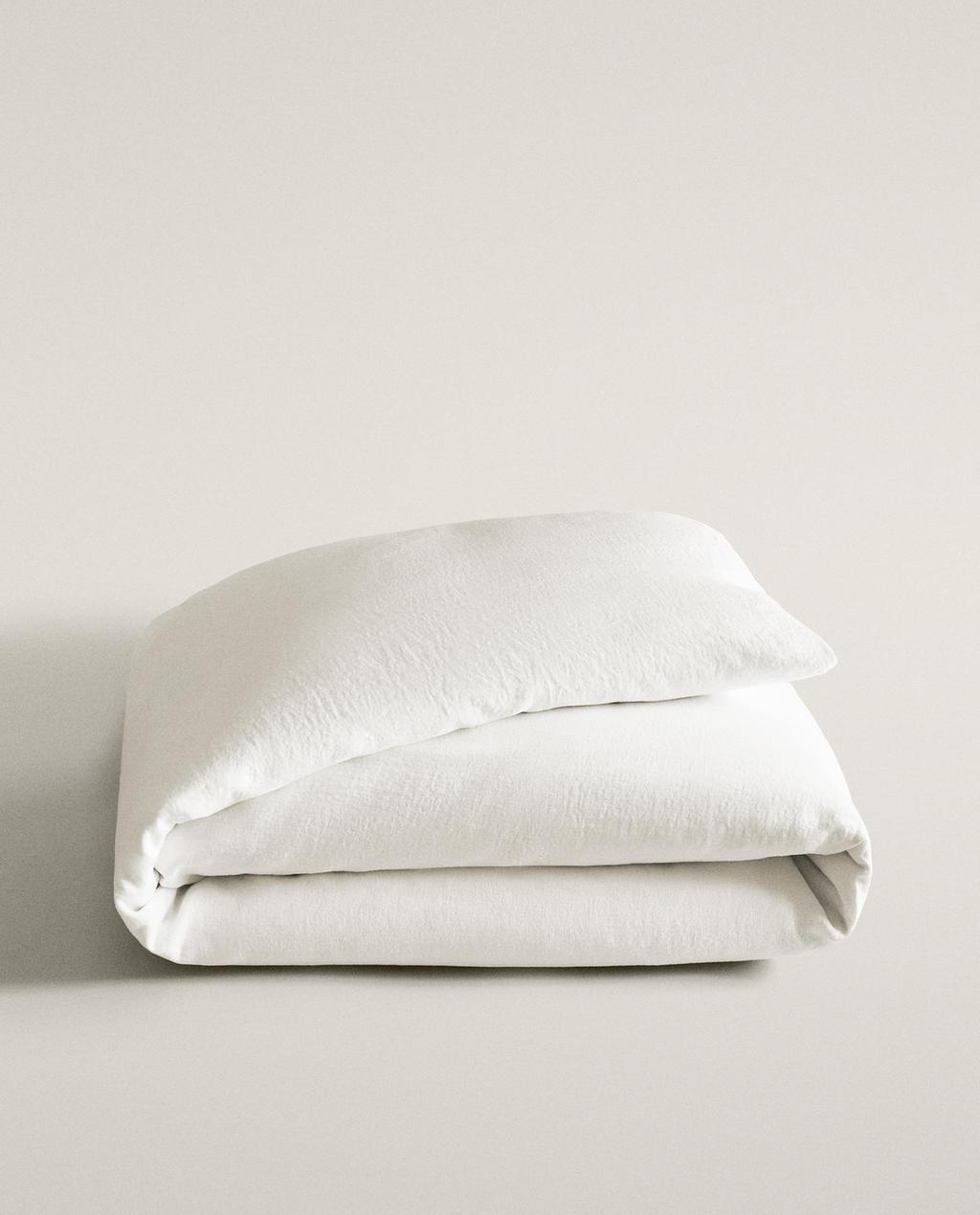 WASHED LINEN DUVET COVER (160 GxM²)