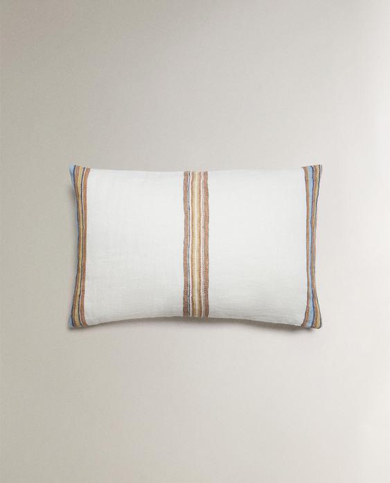 HOUSSE DE COUSSIN RAYURES
