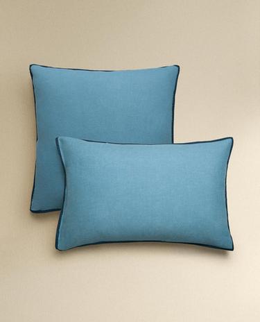 CONTRAST LINEN PILLOWCASE