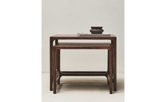TABLES GIGOGNES AUXILIAIRES EN BOIS (ENSEMBLE DE 2)