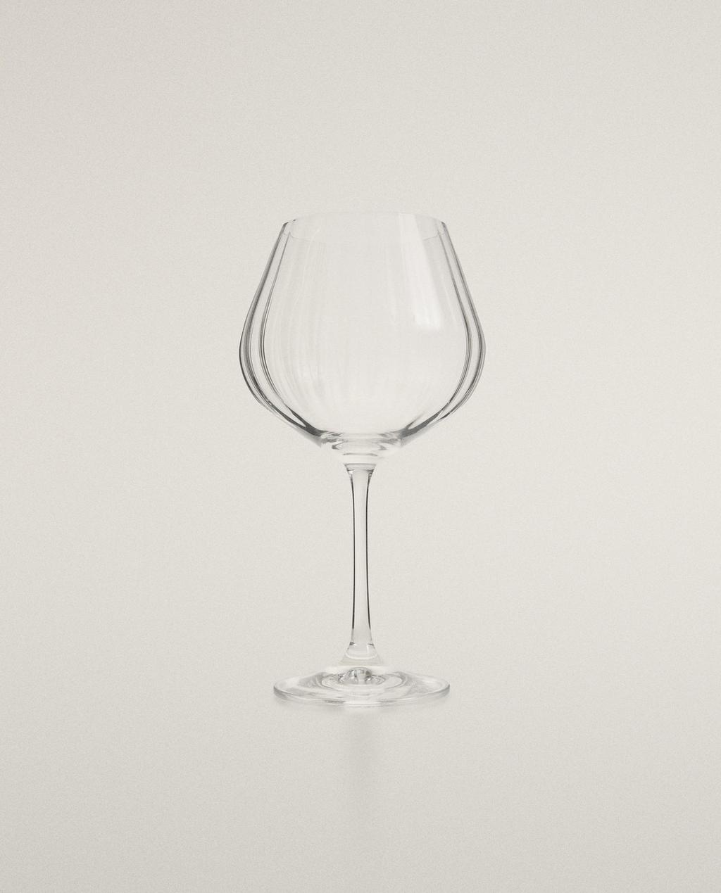 WAVY-EFFECT BOHEMIA CRYSTAL GLASS