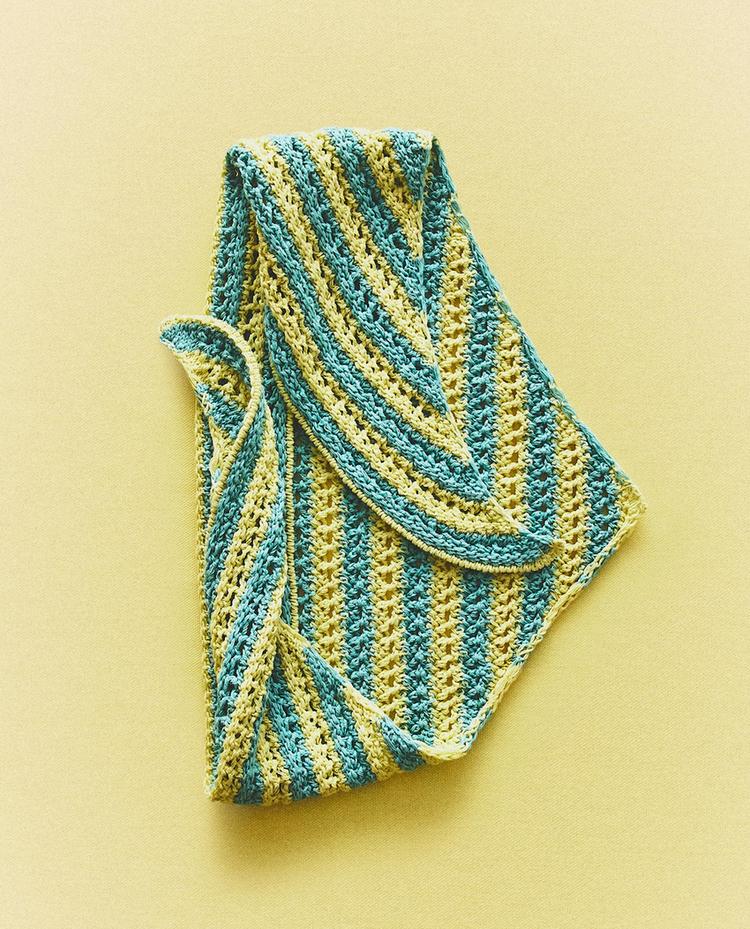 HAURRENTZAKO BANDANA, CROCHET-EHUNEZKOA, HONDARTZARAKO