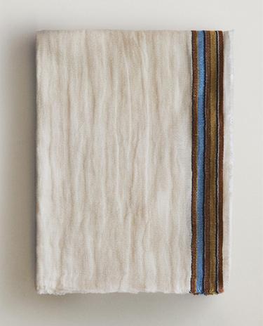 STRIPED LINEN THROW