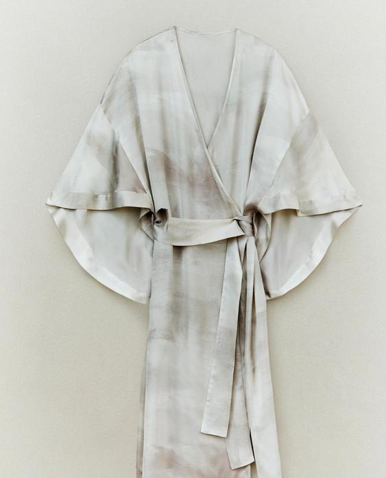 WATERCOLOUR PRINT DRESSING GOWN
