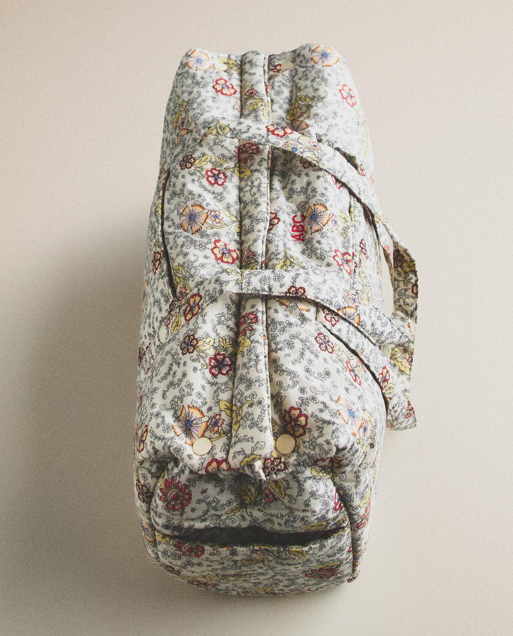 FLORAL COTTON MATERNITY BAG