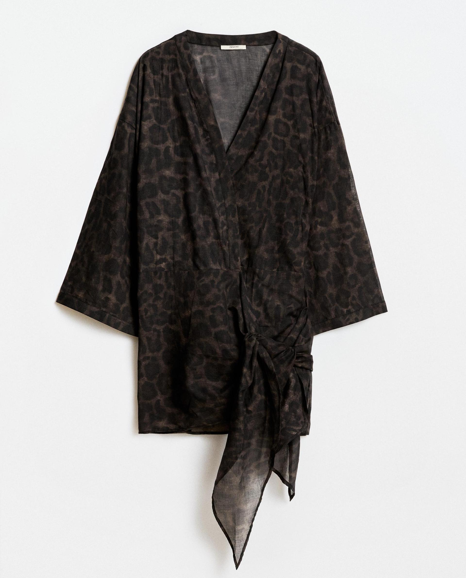 ANIMAL PRINT COTTON DRESS